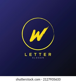 Simple Elegant Initial Letter Type W Logo design Symbol vector Icon