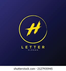 Simple Elegant Initial Letter Type H Logo design Symbol vector Icon