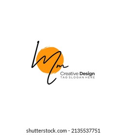 Simple Elegant Initial Letter Type Mm Logo Design Symbol Vector Icon