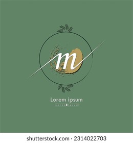 Simple Elegant Initial Letter Type M Logo Sign Symbol Icon
