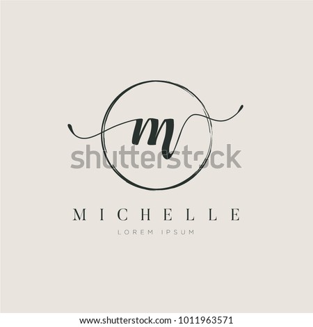 Simple Elegant Initial Letter Type M Logo Sign Symbol Icon