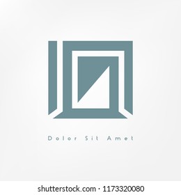 Simple elegant interior logo for branding identity. Vector image.