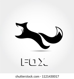 simple elegant jump fox logo