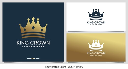 Simple Elegant King Crown Logo Design Stock Vector (Royalty Free ...