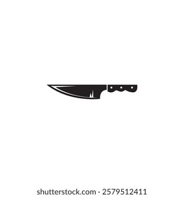 Simple elegant knife vector logo design.