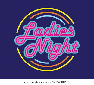 Simple &  Elegant, Ladies Night Design for Symbol, Logo, Background, wallpaper