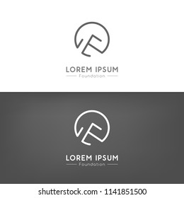 Simple elegant landscape icon. Logo for branding identity. Vector image.