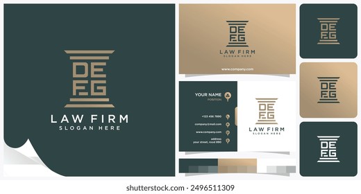 einfaches und elegantes Anwaltsbüro-Brieflogo, Gerechtigkeitslogo, einfaches und elegantes Anwaltsbüro-Briefvektorlogo, dunkelgrüner und weißer Hintergrund