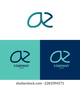 Simple and elegant Letter AE logo, with beautiful gradient colors. suitable for strengthening your business identity.