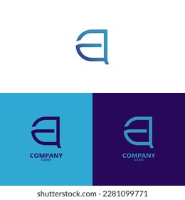 Simple and elegant Letter AE logo, with beautiful gradient colors. suitable for strengthening your business identity.