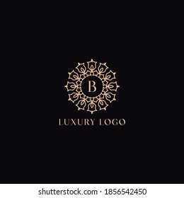 Sencilla letra elegante del logotipo del icono B. logotipo vectorial monocasco de lujo para restaurante, realeza, Boutique, Cafe, Hotel, Heraldic, Joyería, Moda y otras ilustraciones vectoriales