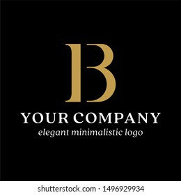 Simple elegant letter B logo design vector for business company