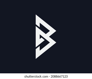 Einfaches und elegantes Buchstaben-B-Logo-Design, EPA10 isoliert