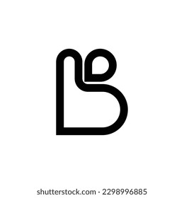 Simple and elegant letter B logo design concept isolated in white background