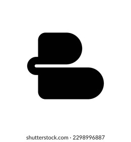 Simple and elegant letter B logo design concept isolated in white background
