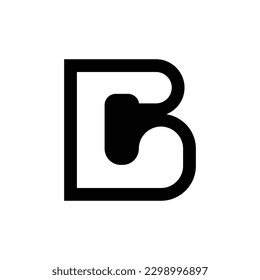 Simple and elegant letter B logo design concept isolated in white background