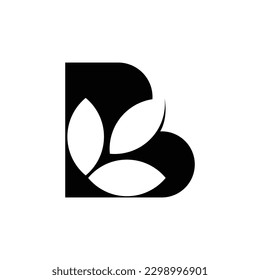 Einfaches und elegantes Design-Konzept für das B-Logo einzeln auf weißem Hintergrund