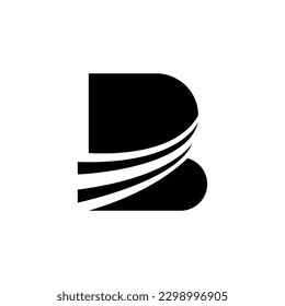 Einfaches und elegantes Design-Konzept für das B-Logo einzeln auf weißem Hintergrund
