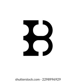 Simple and elegant letter B logo design concept isolated in white background