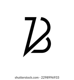 Diseño del logotipo de letra B simple y elegante aislado en fondo blanco