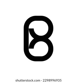 Simple and elegant letter B logo design concept isolated in white background