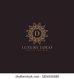 Sencilla letra elegante del logotipo del icono D. logotipo vectorial monocasco de lujo para restaurante, realeza, Boutique, Cafe, Hotel, Heraldic, Joyería, Moda y otras ilustraciones vectoriales