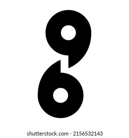 simple elegant letter E and number 9 design icon logo