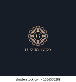 Simple elegant letter G icon logo. luxury monogram vector logotype for Restaurant, Royalty, Boutique, Cafe, Hotel, Heraldic, Jewelry, Fashion and other vector illustration