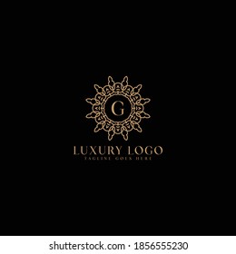 Sencilla letra elegante del logotipo del icono G. logotipo vectorial monocasco de lujo para restaurante, realeza, Boutique, Cafe, Hotel, Heraldic, Joyería, Moda y otras ilustraciones vectoriales