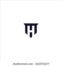 Simple elegant letter H icon logo