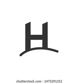 Simple Elegant Letter H Logo Sign Symbol Icon