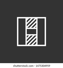 Simple Elegant Letter H Logo Sign Symbol Icon