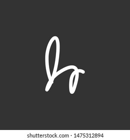 Simple Elegant Letter H Logo Sign Symbol Icon