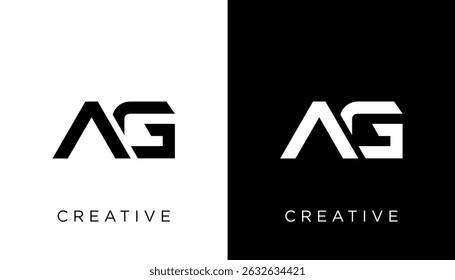 simple elegant Letter Initial AG icon logo design vector template