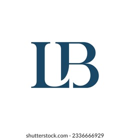 simple and elegant letter l and b logo design