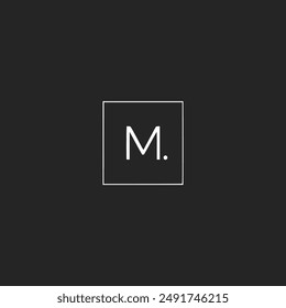 Diseño elegante simple de la Plantilla de la Ilustración vectorial del logotipo de la letra M
