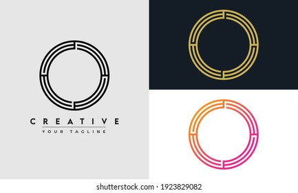 Simple Elegant Letter O Logo Design. Modern minimalist O creative initials-based vector icon template.