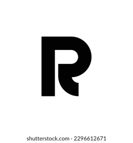 Simple and elegant letter R logo design concept isolated in white background