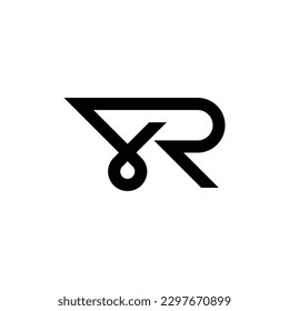 Simple and elegant letter R logo design concept isolated in white background