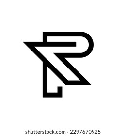 Simple and elegant letter R logo design concept isolated in white background