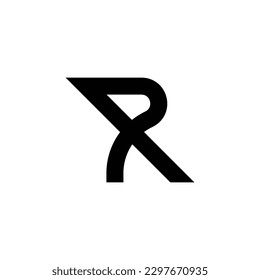 Simple and elegant letter R logo design concept isolated in white background