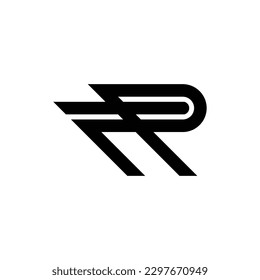 Simple and elegant letter R logo design concept isolated in white background