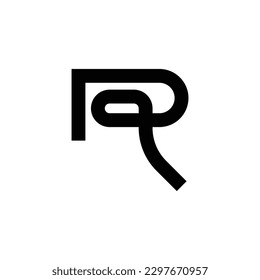 Simple and elegant letter R logo design concept isolated in white background