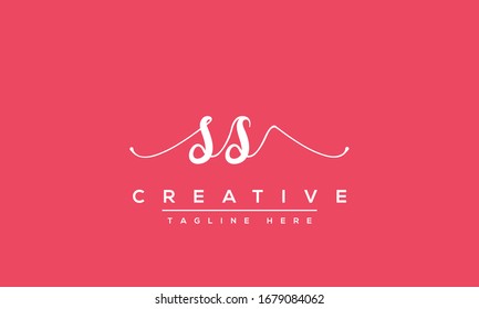 Simple Elegant Letter S Logo Design. Modern minimalist S SS creative initials based vector icon template.