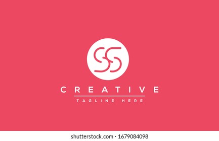 Simple Elegant Letter S Logo Design. Modern minimalist S SS creative initials based vector icon template.
