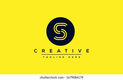 Simple Elegant Letter S Logo Design. Modern minimalist S SS creative initials based vector icon template.