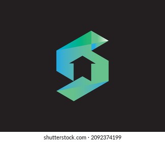 Elementos de la plantilla de diseño de iconos del logotipo de la letra S