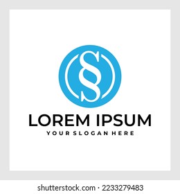 Simple Elegant Letter S Logo Design. Modern minimalist S SS creative initials based vector icon template.
