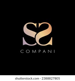 Simple Elegant Letter S Logo Design. Modern minimalist S SS creative initials based vector icon template.