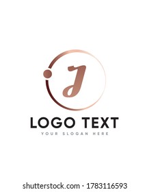 Simple elegant letter type J logo template, vector logo for business and company identity 